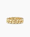Curb Chain Band Ring|18K Yellow Gold, 6mm