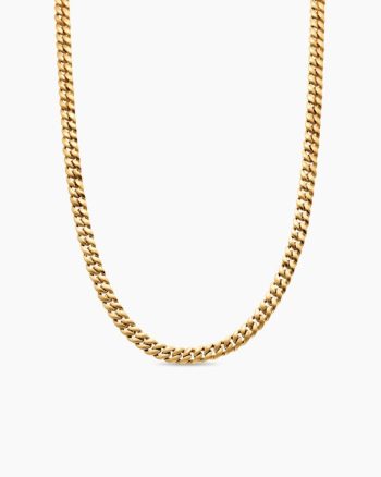 Curb Chain Necklace|18K Yellow Gold, 6mm