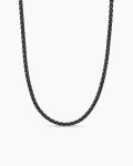 Box Chain Necklace|Darkened Stainless Steel, 4mm