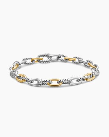 DY Madison® Chain Bracelet|Sterling Silver with 18K Yellow Gold, 5.5mm
