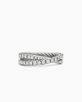 DY Crossover® Band Ring|Platinum with Diamonds, 5.2mm