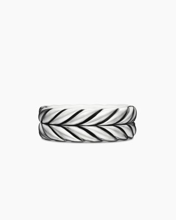 Chevron Band Ring|Sterling Silver, 9mm