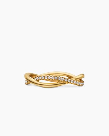 DY Infinity Band Ring|18K Yellow Gold with Diamonds, 4.18mm