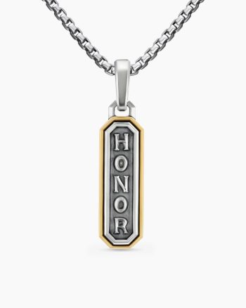 Honor Amulet|Sterling Silver with 14K Yellow Gold, 27mm