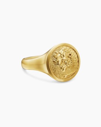 Petrvs® Lion Pinky Ring|18K Yellow Gold, 15mm