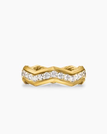 Zig Zag Stax™ Ring|18K Yellow Gold with Diamonds, 5mm