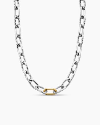 DY Madison® Chain Necklace|Sterling Silver with 18K Yellow Gold, 11mm