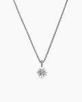 Starburst Teen Necklace|Sterling Silver with Center Diamond, 8mm