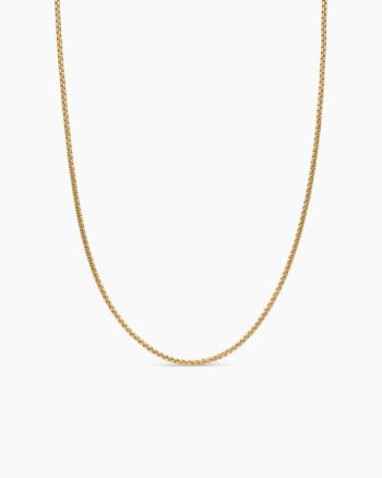 Box Chain Necklace|18K Yellow Gold, 1.7mm