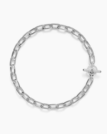 DY Madison® Toggle Chain Necklace|Sterling Silver with Diamonds, 11mm