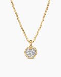 DY Elements® Disc Pendant|18K Yellow Gold with Diamonds, 14mm