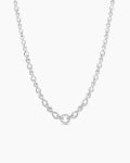 Pavé Continuance Chain Necklace|White Gold with Diamonds