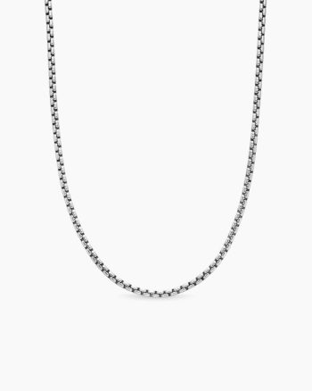 Box Chain Necklace|18K White Gold, 2.7mm