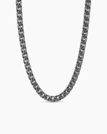 Curb Chain Angular Link Necklace|Titanium, 8.7mm