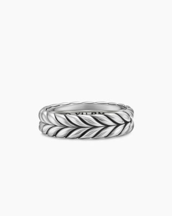 Chevron Band Ring|Sterling Silver, 6.2mm