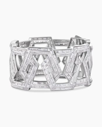 Carlyle Statement Bracelet|White Gold with Diamonds