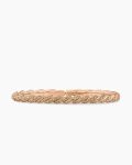 Sculpted Cable Flex Bracelet|18K Rose Gold with Cognac Diamonds, 5mm