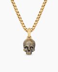 Memento Mori Skull Amulet|18K Yellow Gold, 16mm
