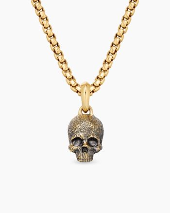 Memento Mori Skull Amulet|18K Yellow Gold, 16mm