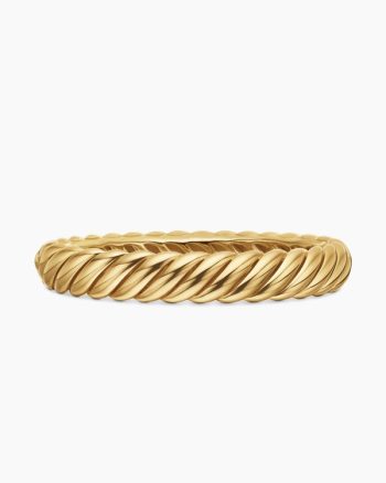 Sculpted Cable Bracelet|18K Yellow Gold, 10mm