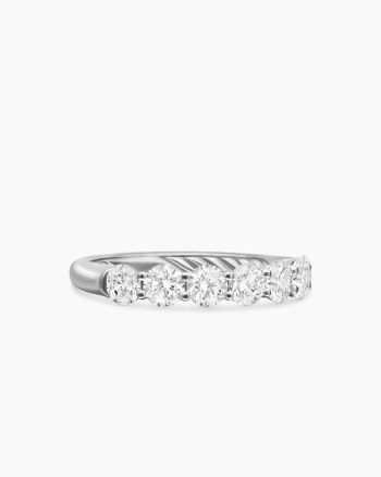 DY Eden Partway Band Ring|Platinum with Diamonds, 2.5mm