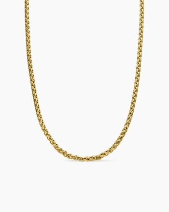 Wheat Chain Necklace|18K Yellow Gold, 4mm