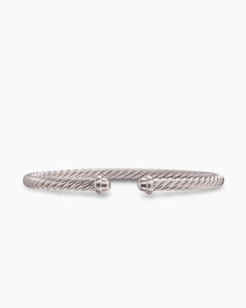 Classic Cable Bracelet|Sand Aluminum, 4mm