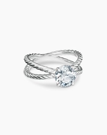 DY Crossover® Engagement Ring|Platinum, Round Brilliant Cut