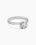 DY Eden Pavé Engagement Ring|Platinum, Cushion Cut