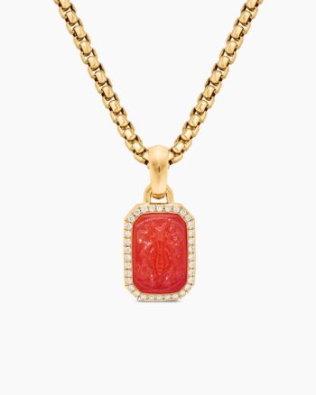 Petrvs® Bee Amulet|18K Yellow Gold with Carnelian and Diamonds, 15mm