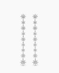 Starburst Drop Earrings|18K White Gold with Diamonds, 70.9mm
