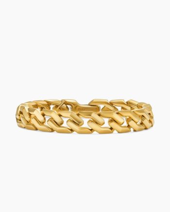Curb Chain Angular Link Bracelet|18K Yellow Gold, 11.5mm