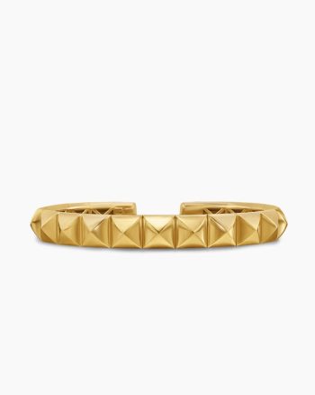 Pyramid Cuff Bracelet|18K Yellow Gold, 8mm