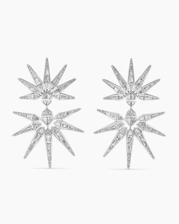 Liberty Drop Earrings|White Gold with Diamonds
