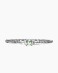Chatelaine® Bracelet|Sterling Silver with Prasiolite and Diamonds, 3mm