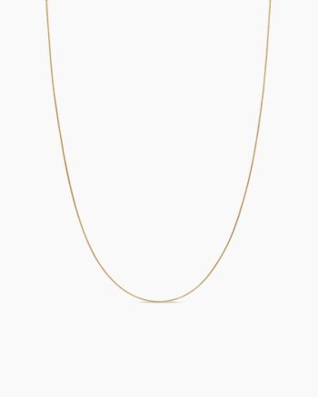 Box Chain Necklace|18K Yellow Gold, 1mm
