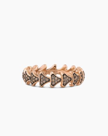 Armory® Band Ring|18K Rose Gold with Cognac Diamonds, 6.2mm