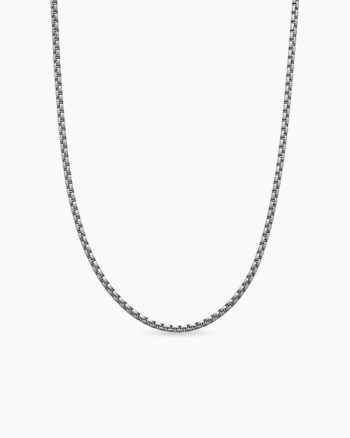 Box Chain Necklace|Grey Titanium, 2.7mm