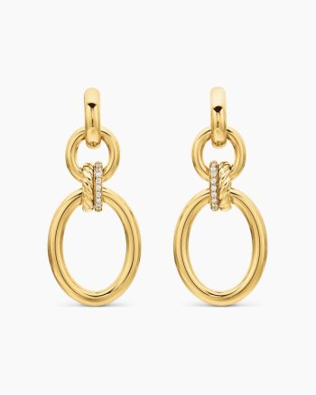 DY Mercer® Circular Drop Earrings|18K Yellow Gold with Diamonds, 50mm