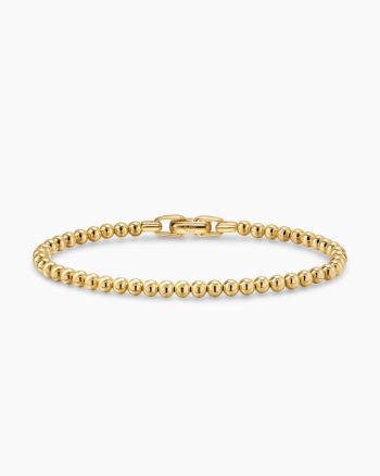 Spiritual Beads Metal Bead Bracelet|18K Yellow Gold, 4mm