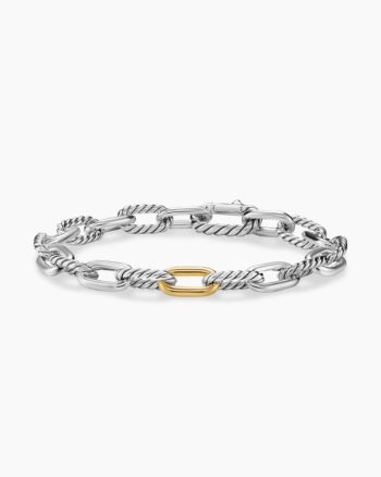 DY Madison® Chain Bracelet|Sterling Silver with 18K Yellow Gold, 8.5mm