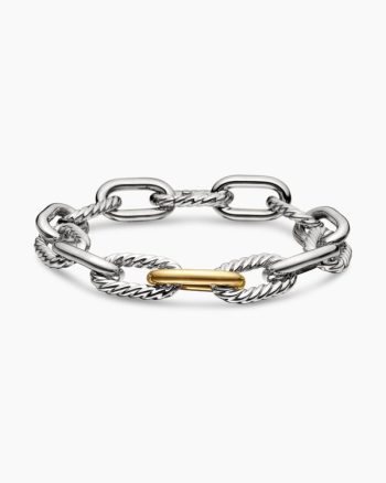 DY Madison® Chain Bracelet|Sterling Silver with 18K Yellow Gold, 11mm