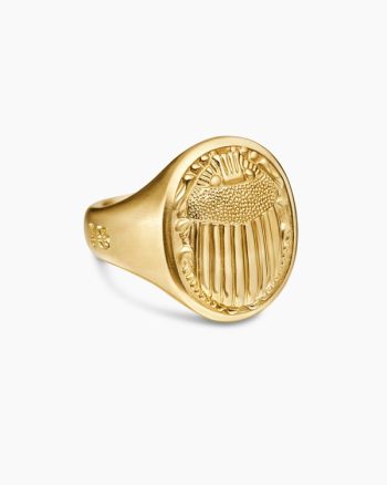 Petrvs® Scarab Signet Ring|18K Yellow Gold, 21.5mm