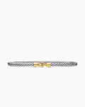 Buckle Classic Cable Bracelet|Sterling Silver with 18K Yellow Gold, 3mm