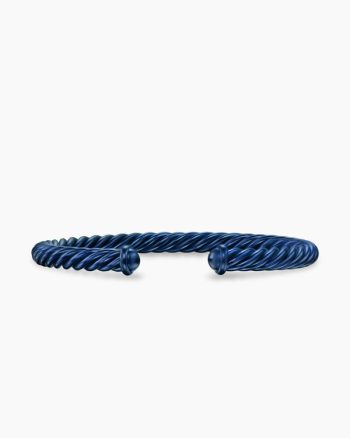 Cable Cuff Bracelet|Navy Aluminum, 6mm