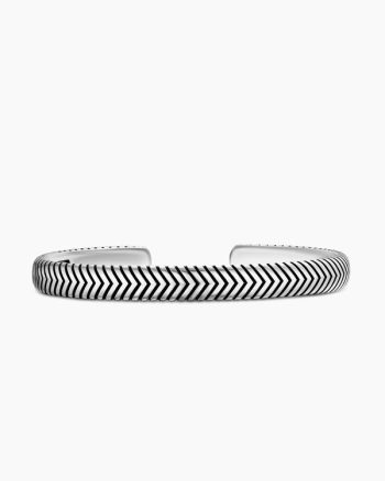 Chevron Cuff Bracelet|Sterling Silver, 8mm