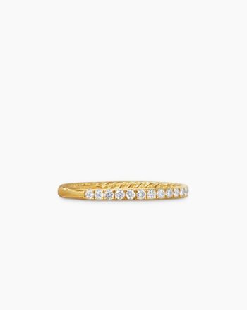 DY Eden Partway Band Ring|18K Yellow Gold with Diamonds, 1.85mm