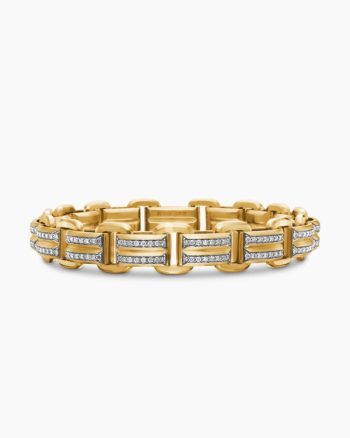 Streamline® Link Bracelet|18K Yellow Gold with Diamonds, 7.5mm