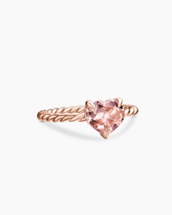 Chatelaine® Heart Ring|18K Rose Gold with Morganite, 7mm