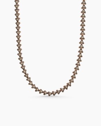 Armory® Necklace|18K Rose Gold with Cognac Diamonds, 9.5mm